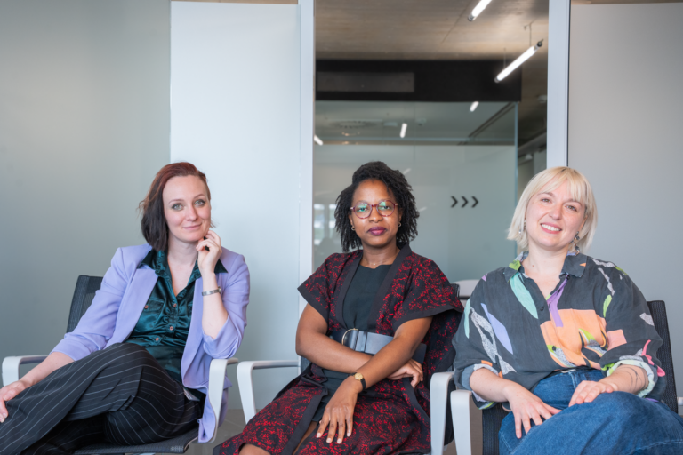 Three women sitting together